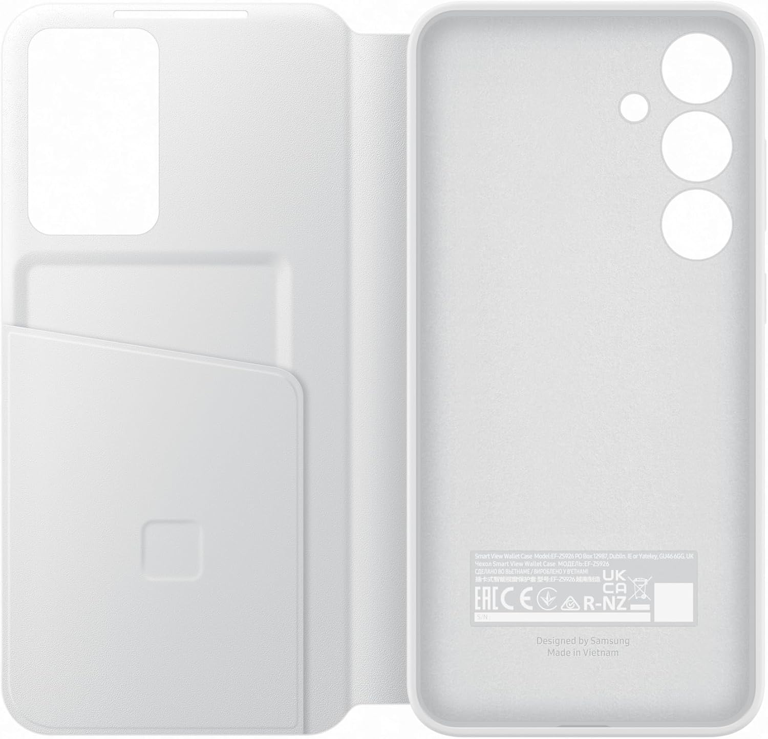 Samsung Galaxy S24 Smart View Wallet Case | White Samsung Galaxy S24 Smart View Wallet Case | White